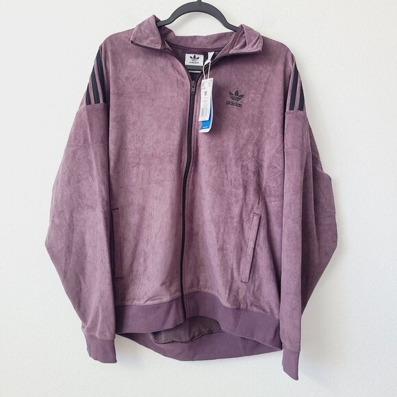 Adidas Orginals Plush Track Jacket HL9447 Size M Purple